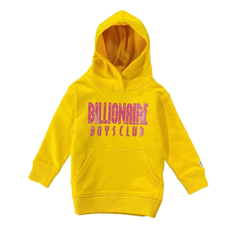 Kids Billionaire Boys Club BB Straight Font Hoodie (Lemon Chrome) 813-8307