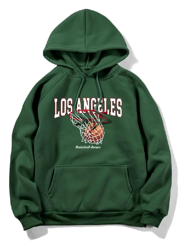 Los Angeles Basketball Print Hoodie