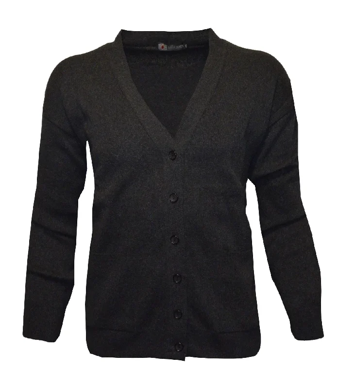 LOUIE JAMES CARDIGAN CHARCOAL