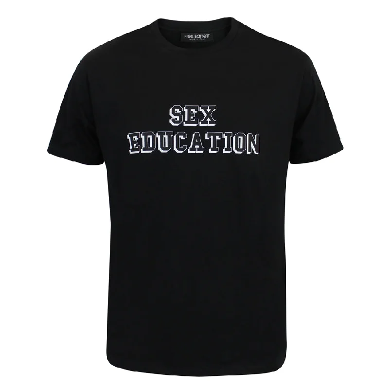 Neil Barrett - 'Sex Education' Print T-Shirt in Black